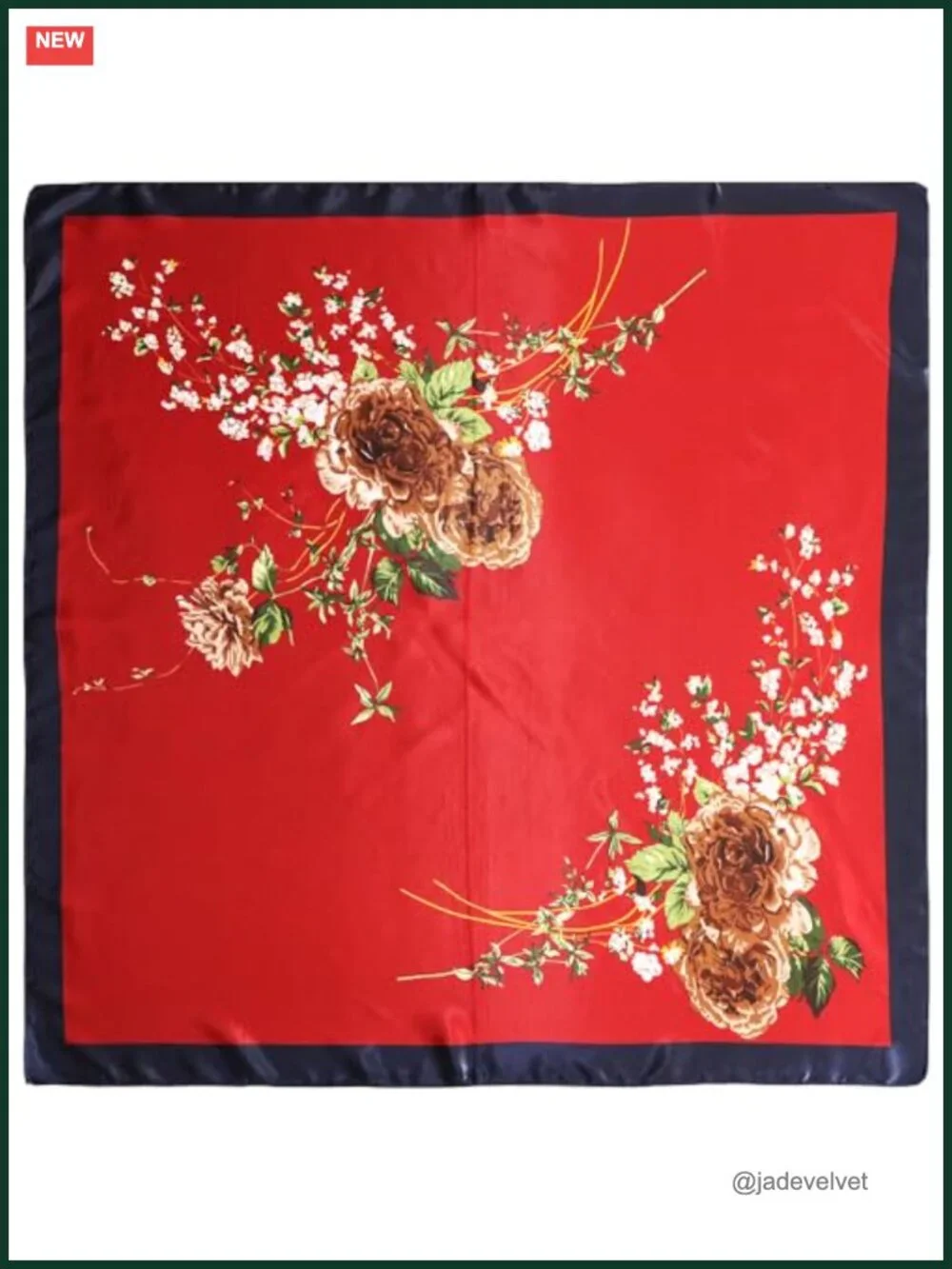 35x35 Satin Hair Scarf for Women Silk Like Square Bandana